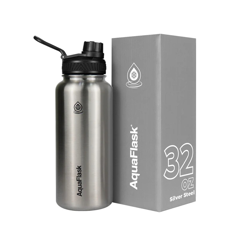aquaflask (32oz) 950ml flask silver steel aquaflask (32oz) 950ml flask silver steel